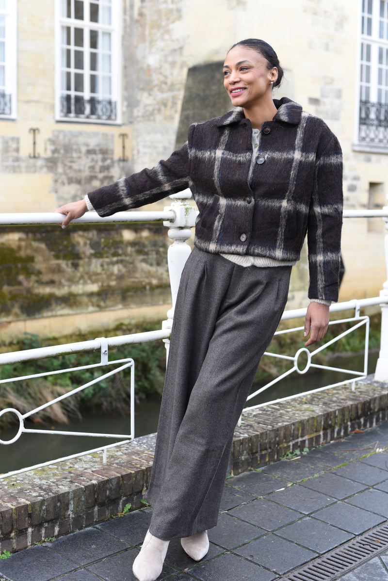 Café jas donkerbruin