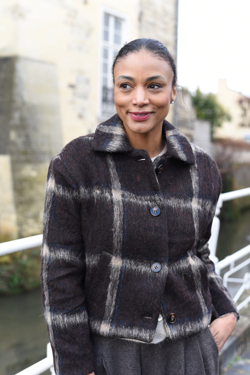 Café jas donkerbruin