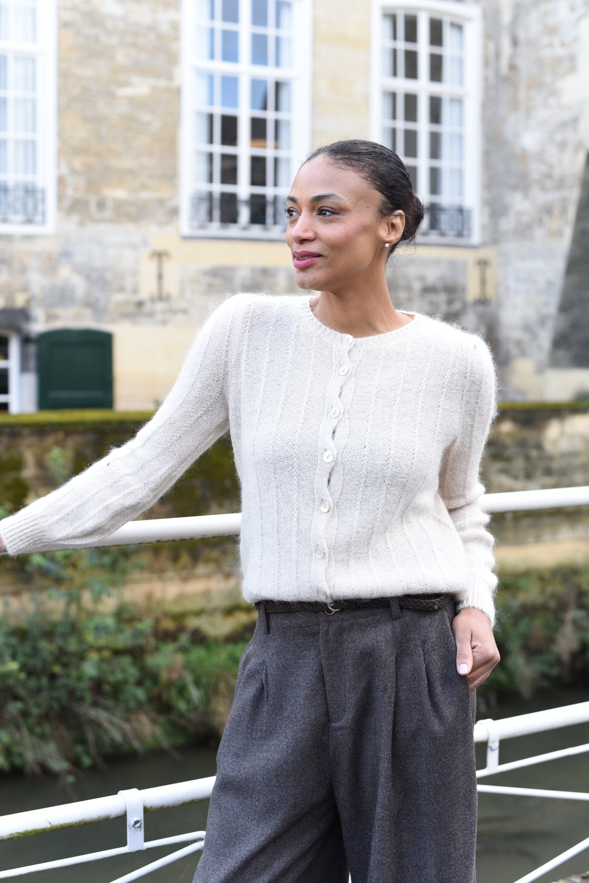 Andro Kid Mohair vest Beige