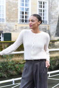 Andro Kid Mohair vest Beige