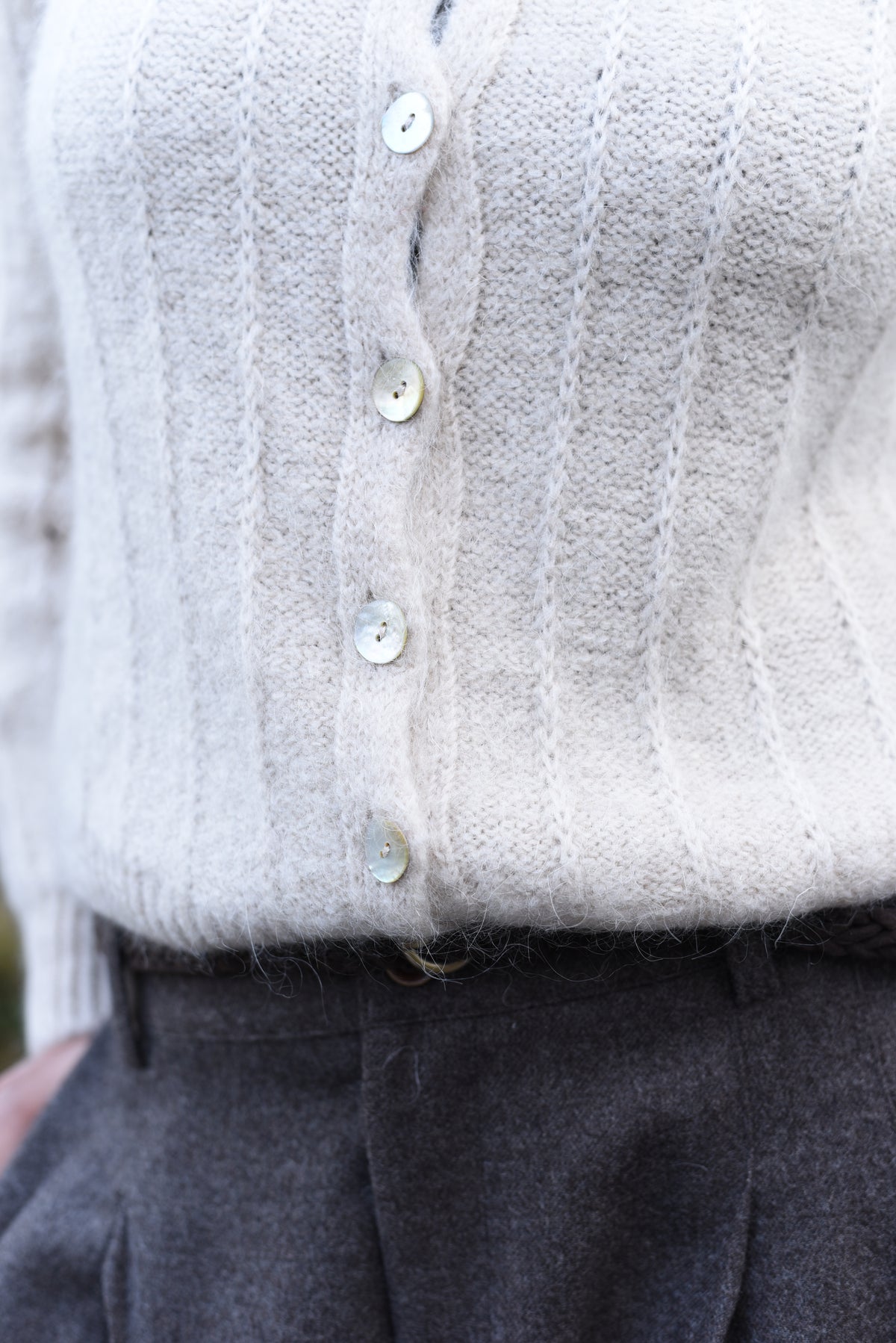 Andro Kid Mohair vest Beige