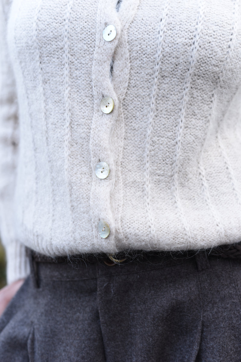 Andro Kid Mohair vest Beige