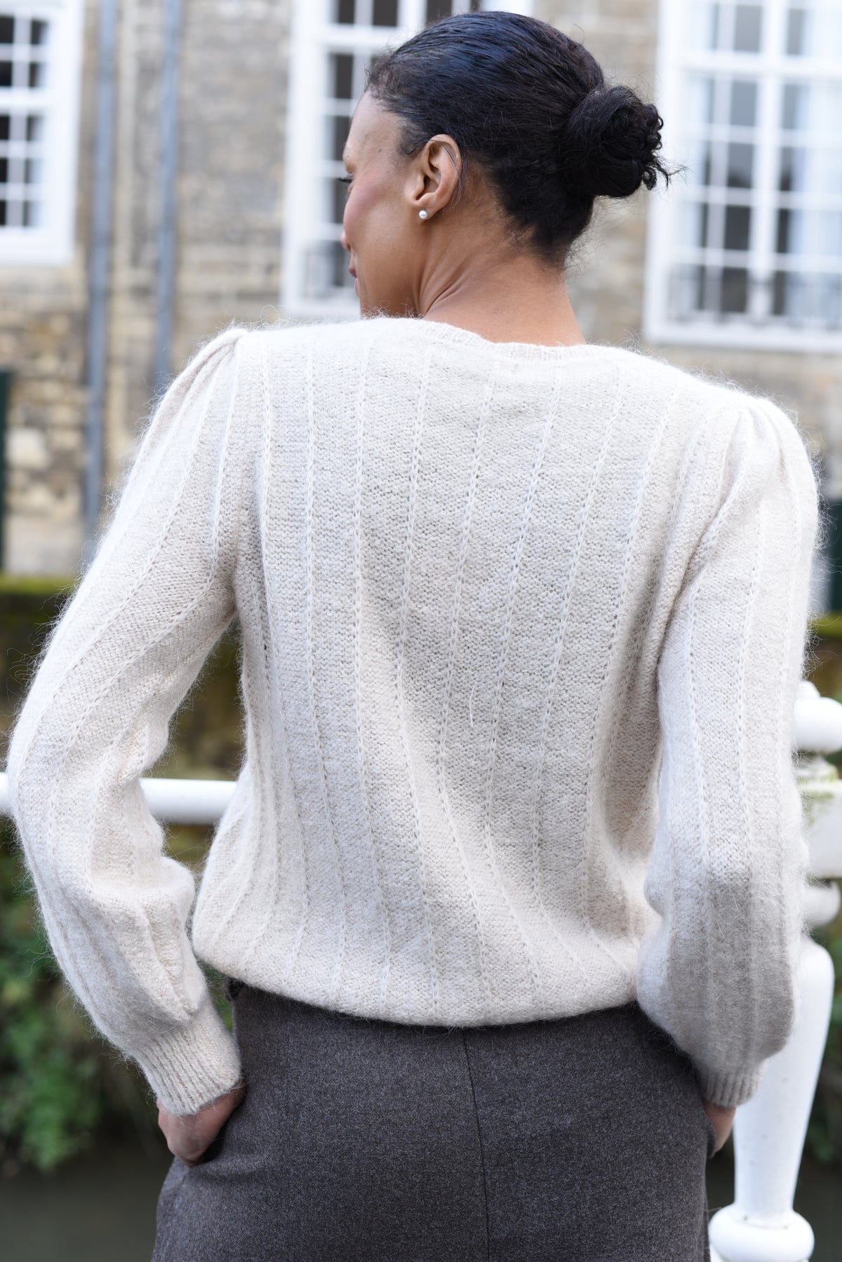 Andro Kid Mohair vest Beige