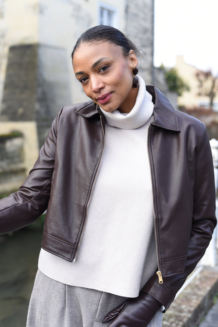 Copi jas donkerbruin