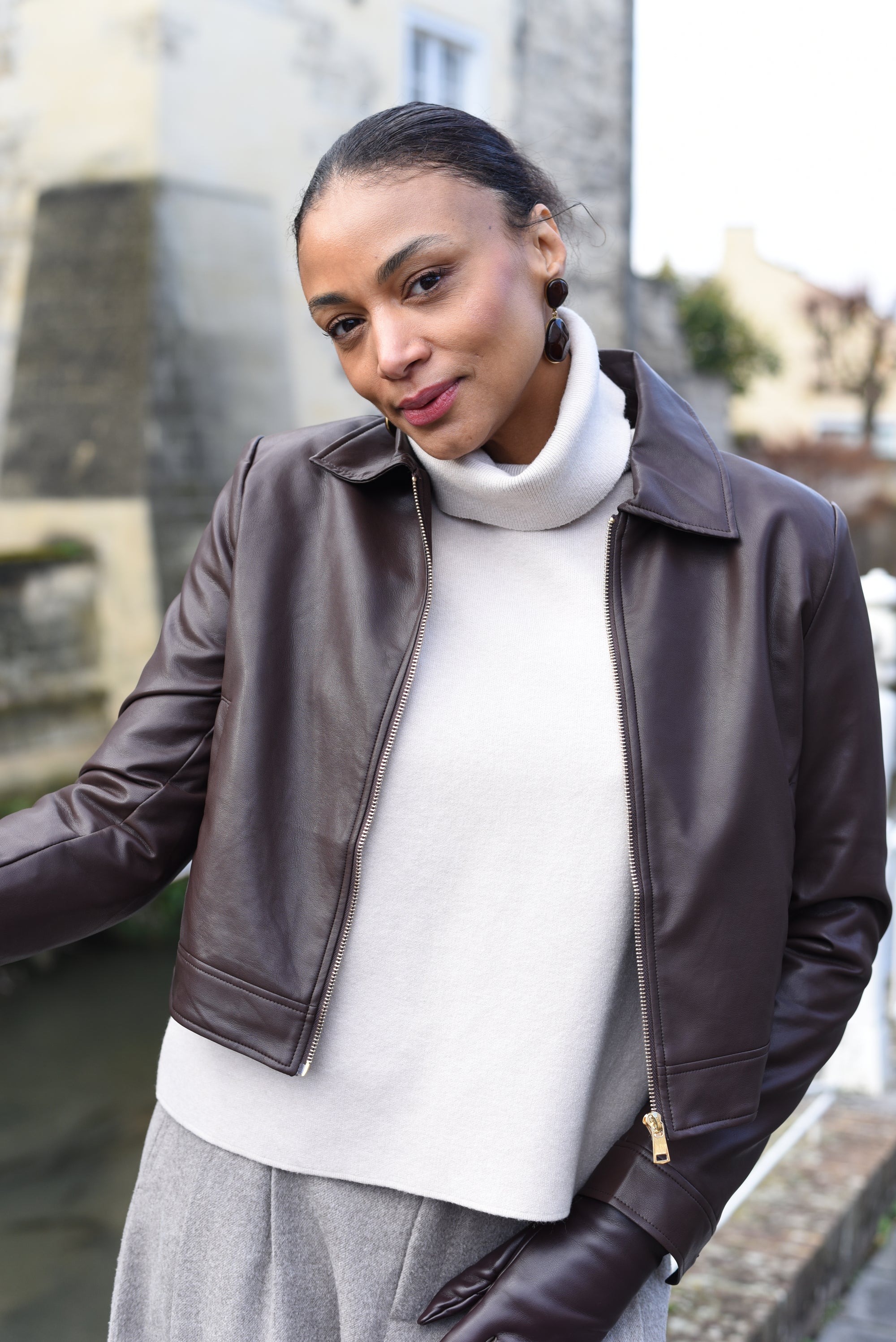 Copi jas donkerbruin