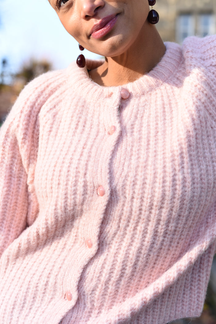 Lili roze wolmix vest