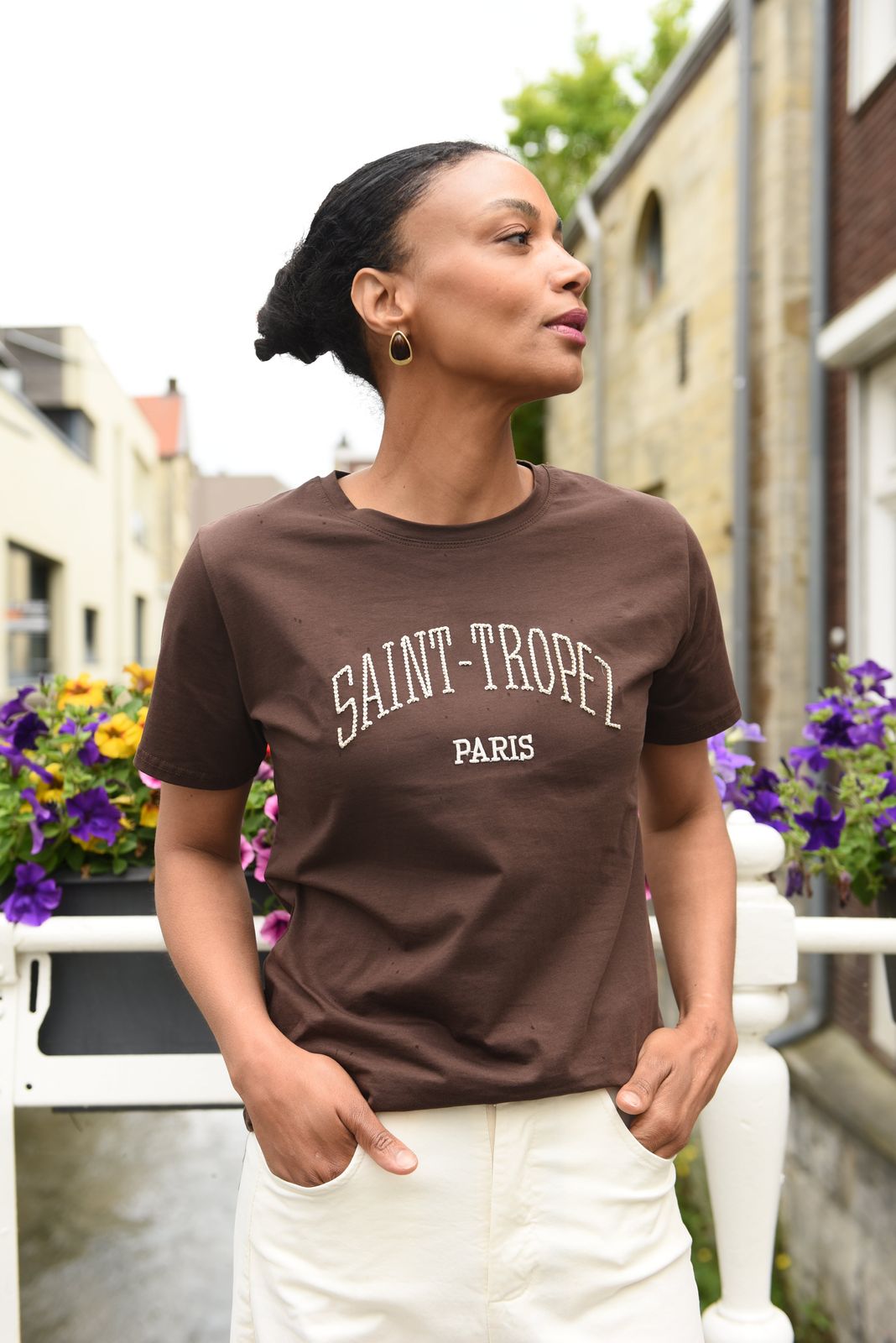 Saint Tropez T-Shirt in 2 kleuren Katoen