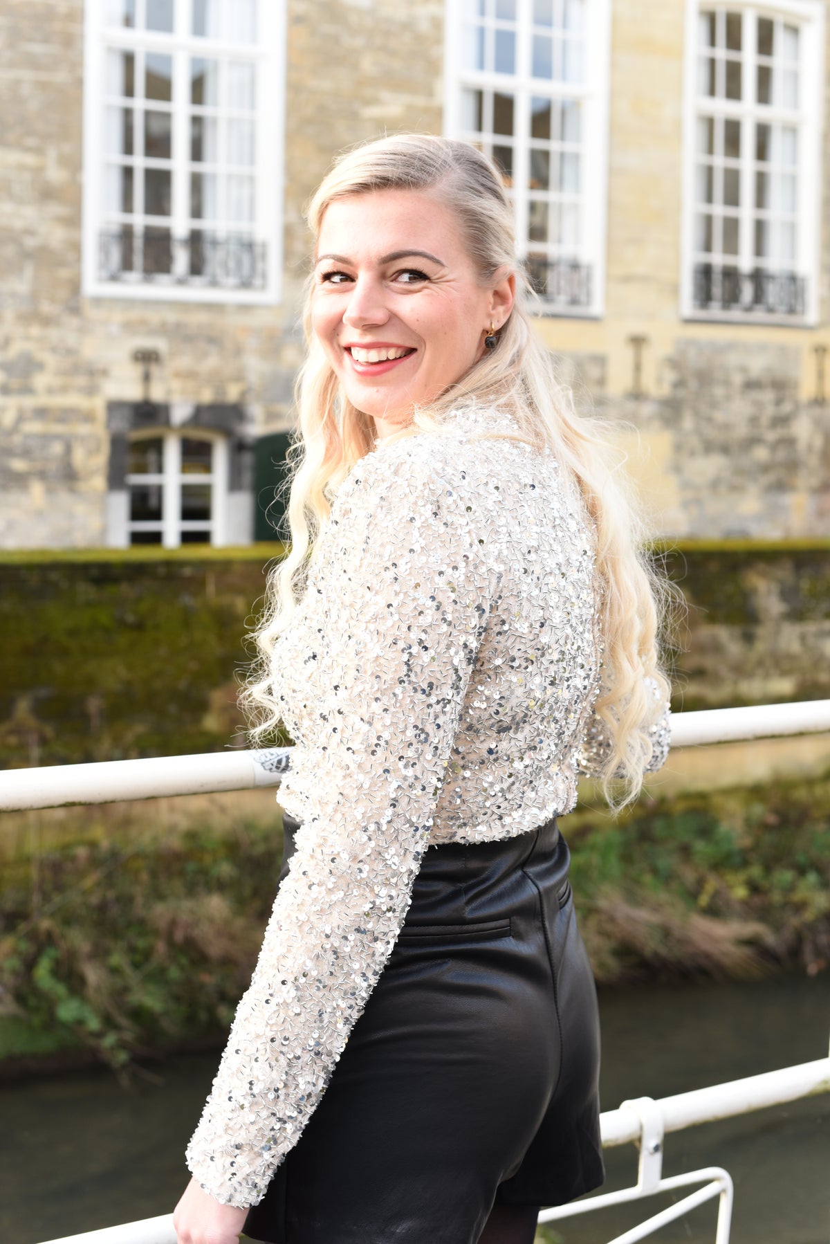 Mikado Lederlook Skort