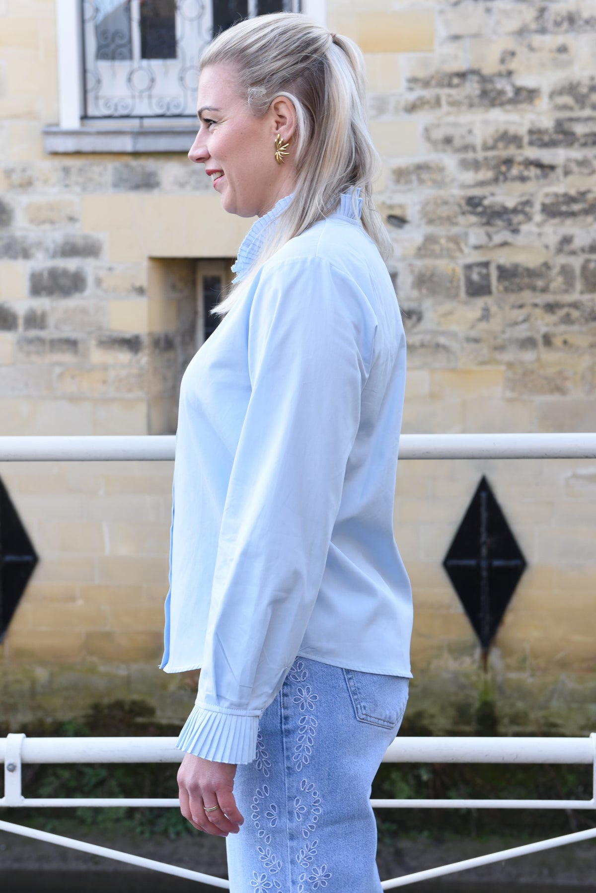 Velo Blouse Poederblauw