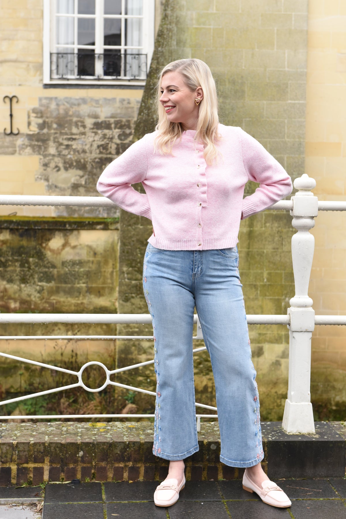 Mirex Jeans met borduurdetails