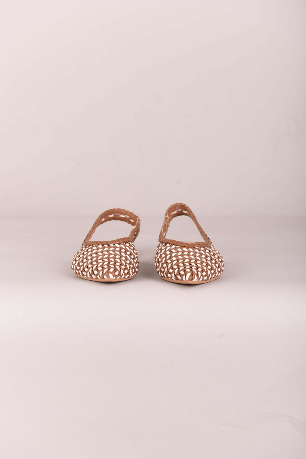 Gevlochten Platte Slingbacks