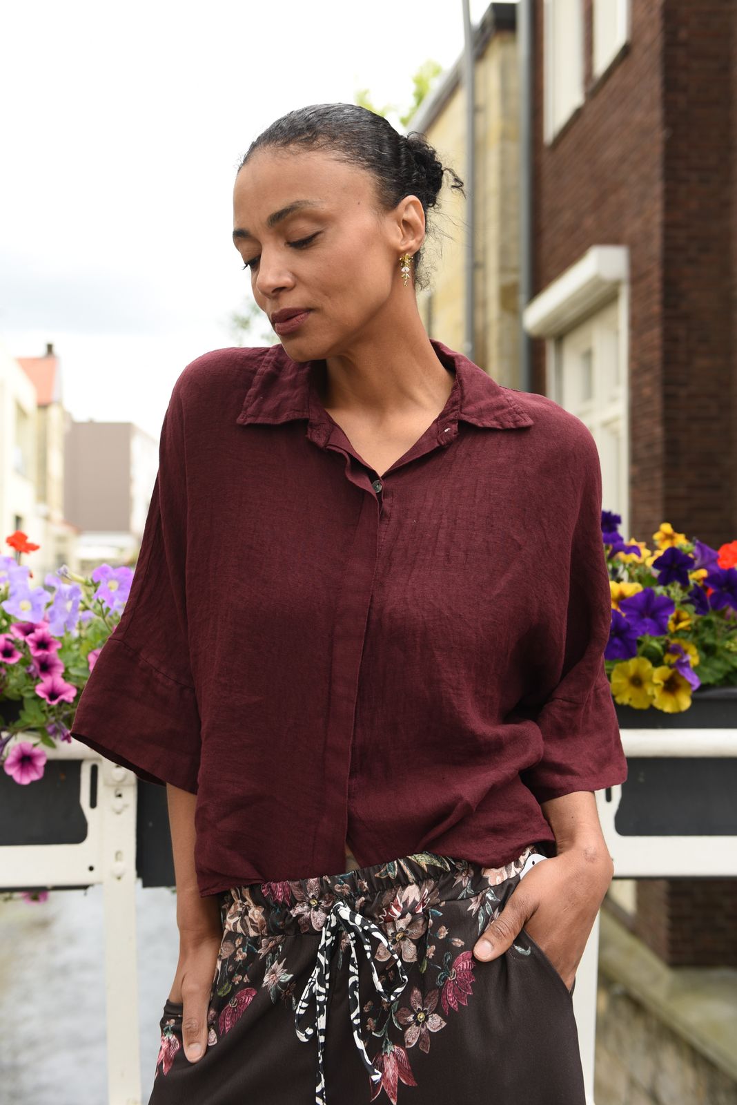 Luzerna Blouse in 3 kleuren 100% Linnen