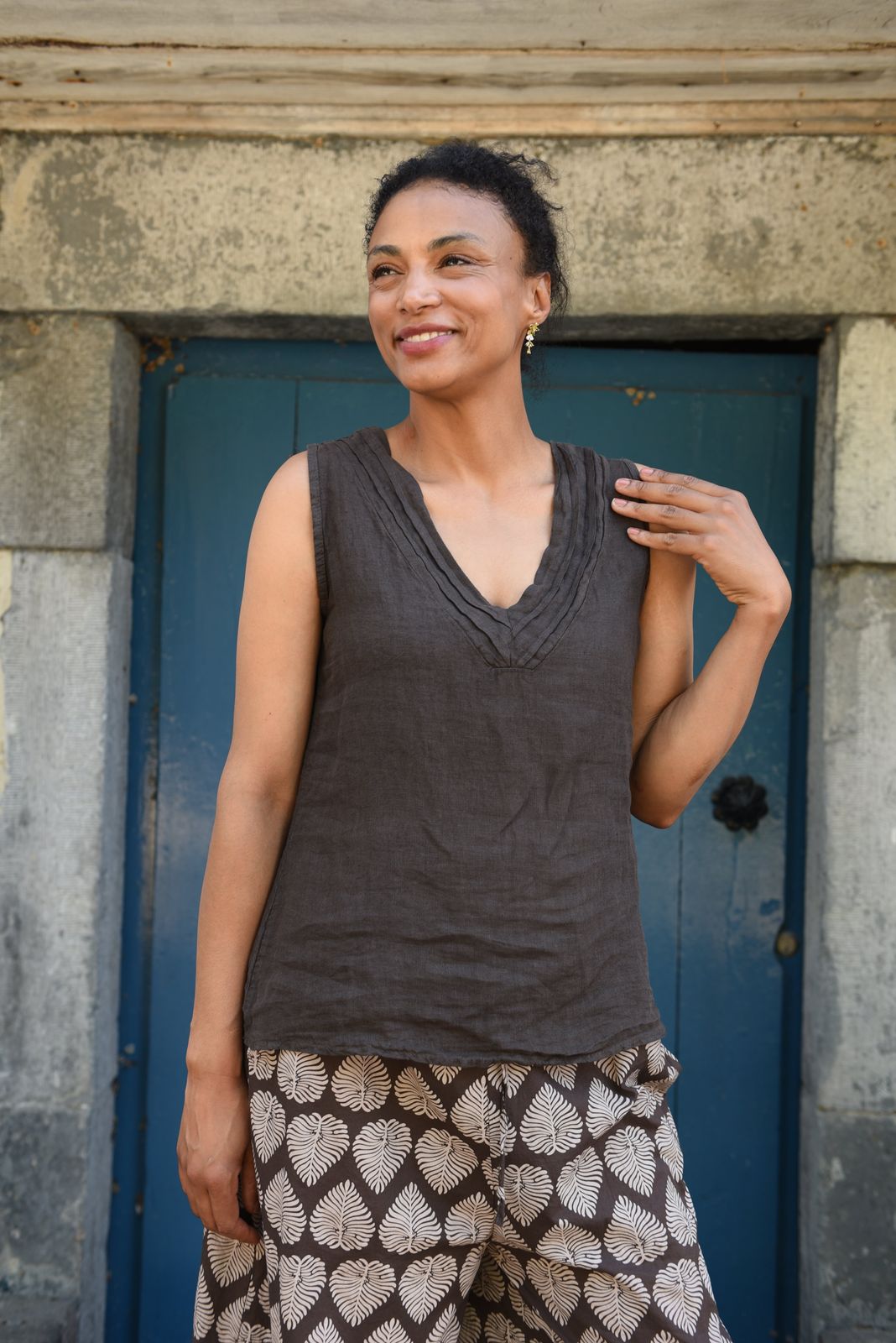 2Day Top in 2 kleuren 100% Linnen