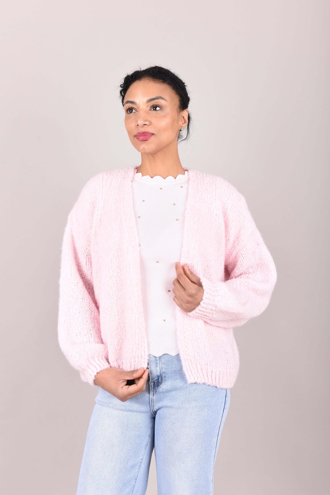 Prime Vest met grove breistructuur