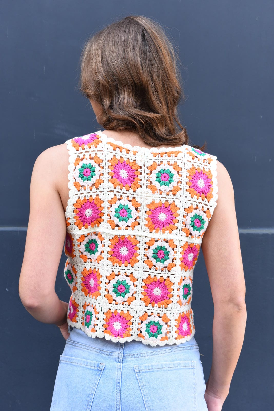 Moza Top kleurrijk en mouwloos