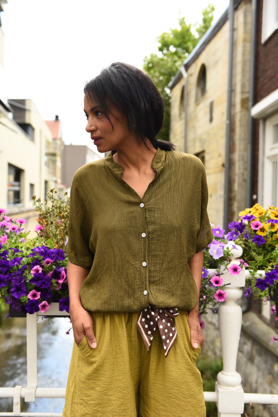 Mandarin Blouse in 3 kleuren