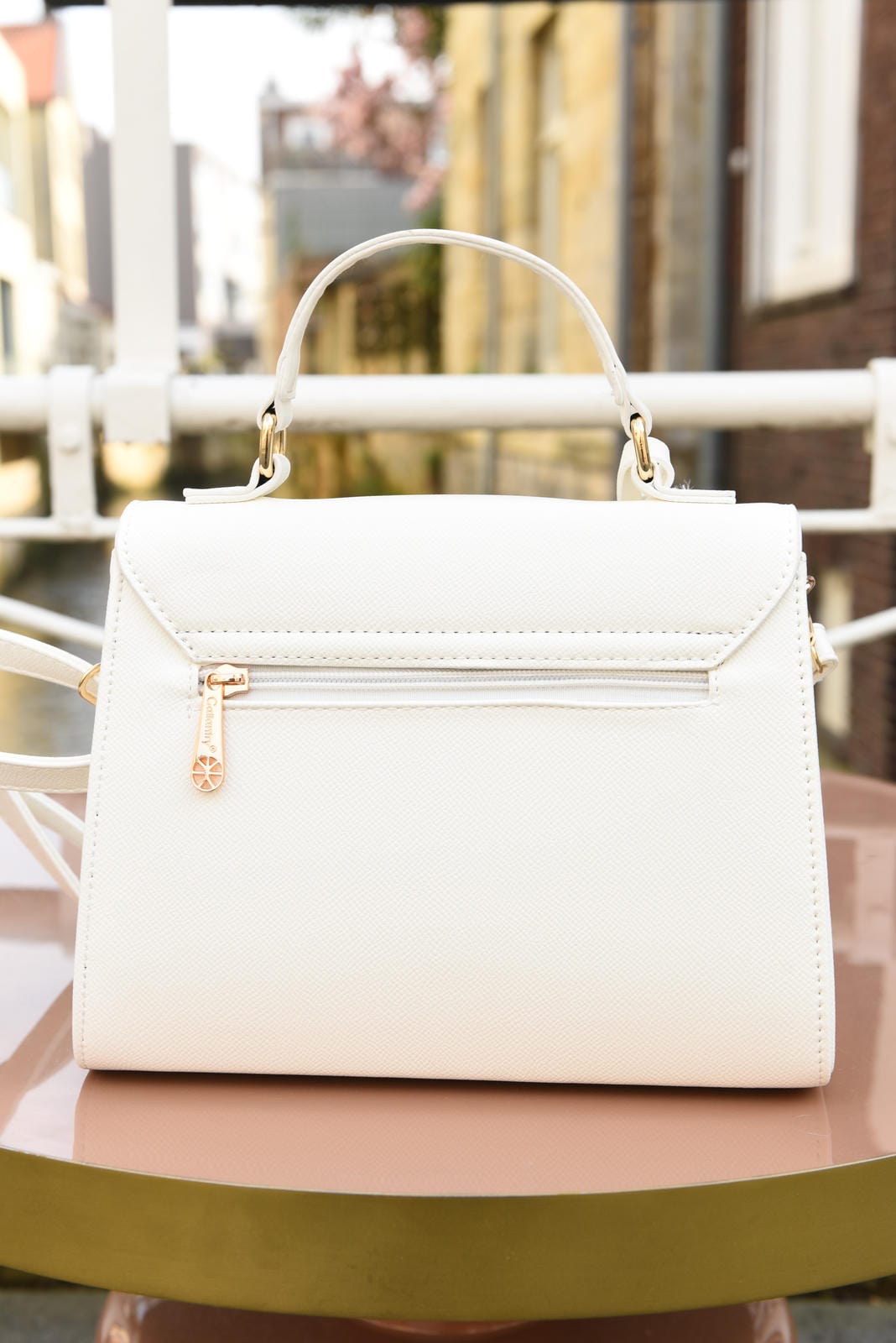 Hello White Medium Formaat Handtas