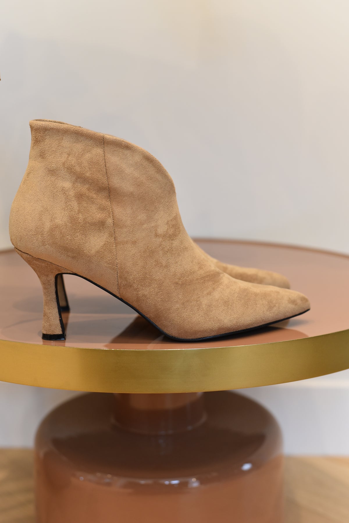 Monaco suède look enkellaarsjes in 4 kleuren