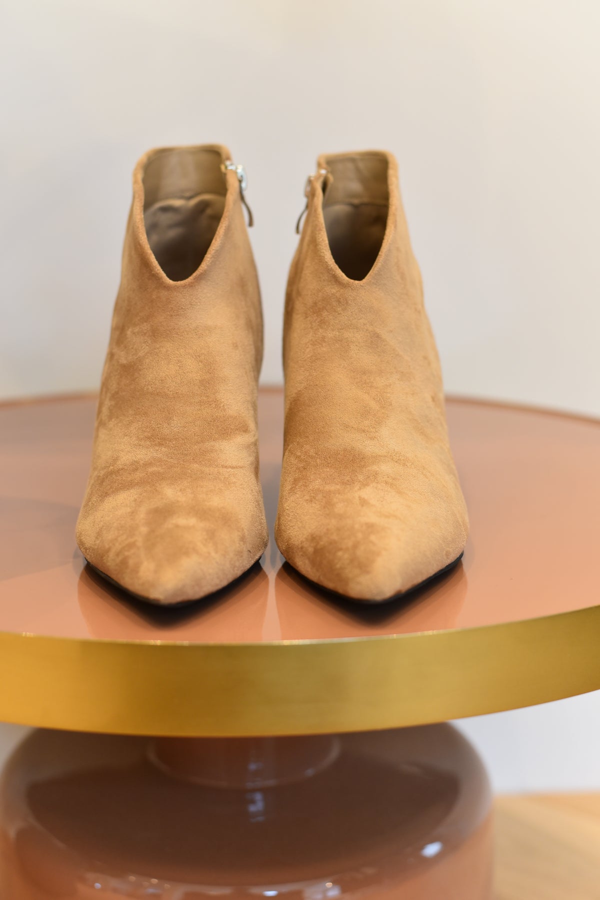 Monaco suède look enkellaarsjes in 4 kleuren