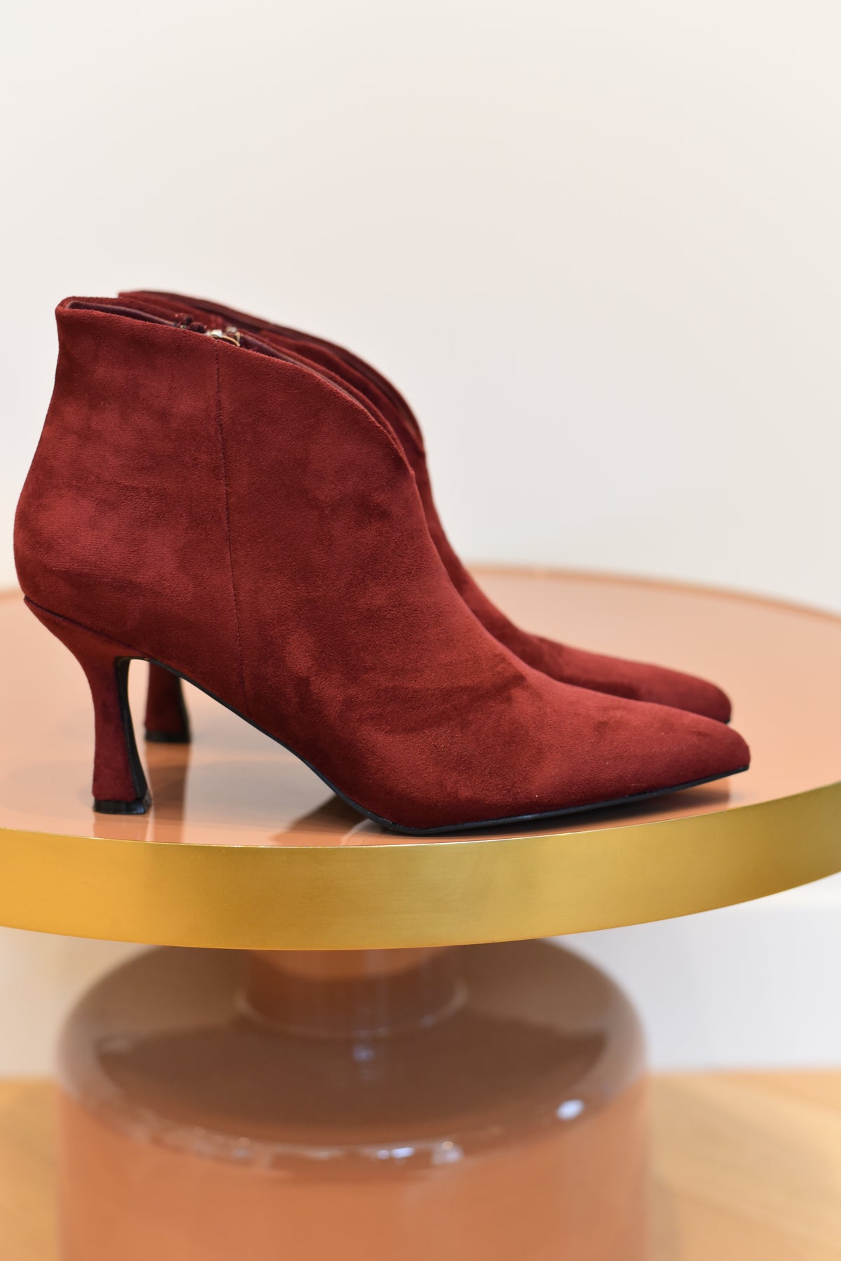 Monaco suède look enkellaarsjes in 4 kleuren