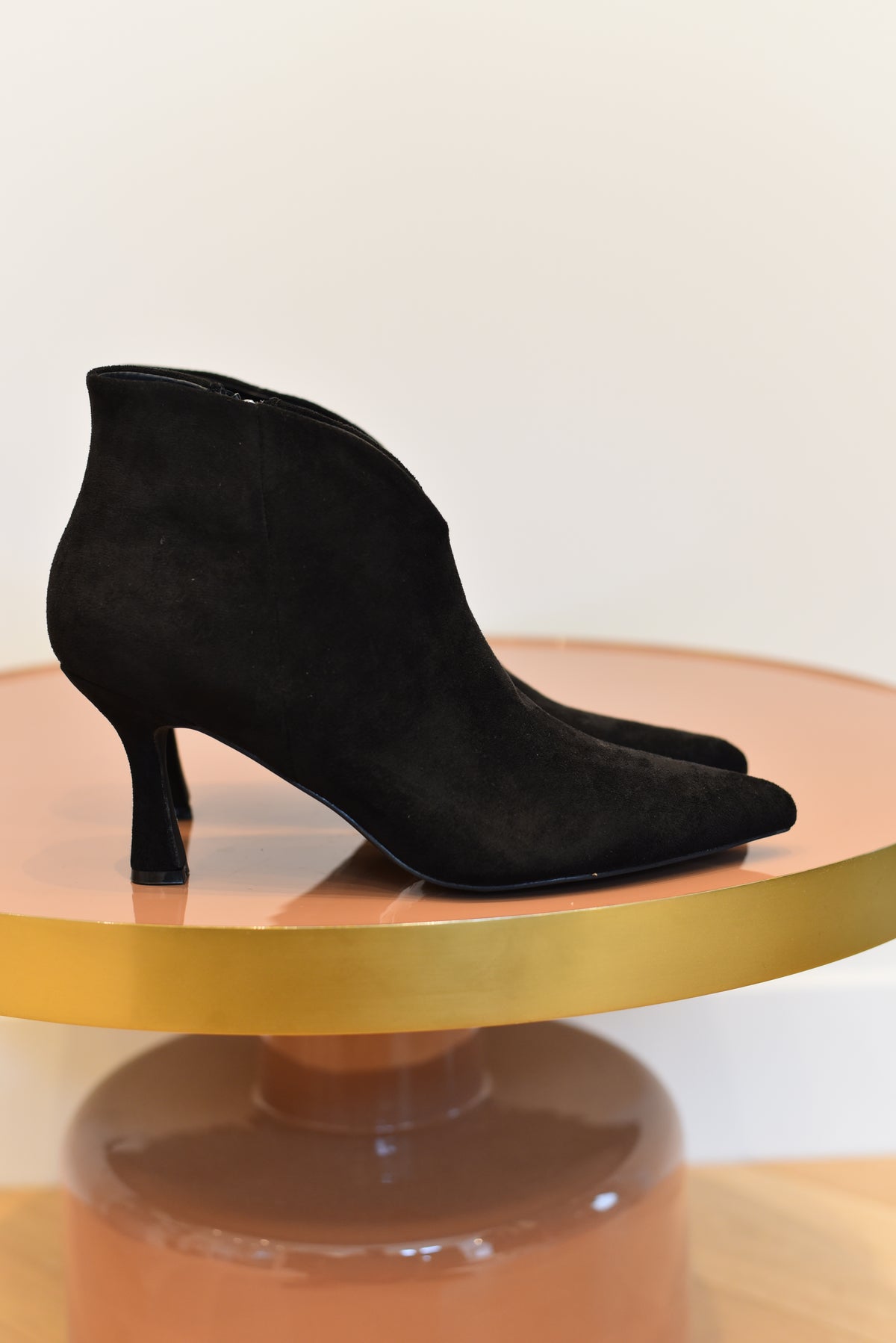 Monaco suède look enkellaarsjes in 4 kleuren