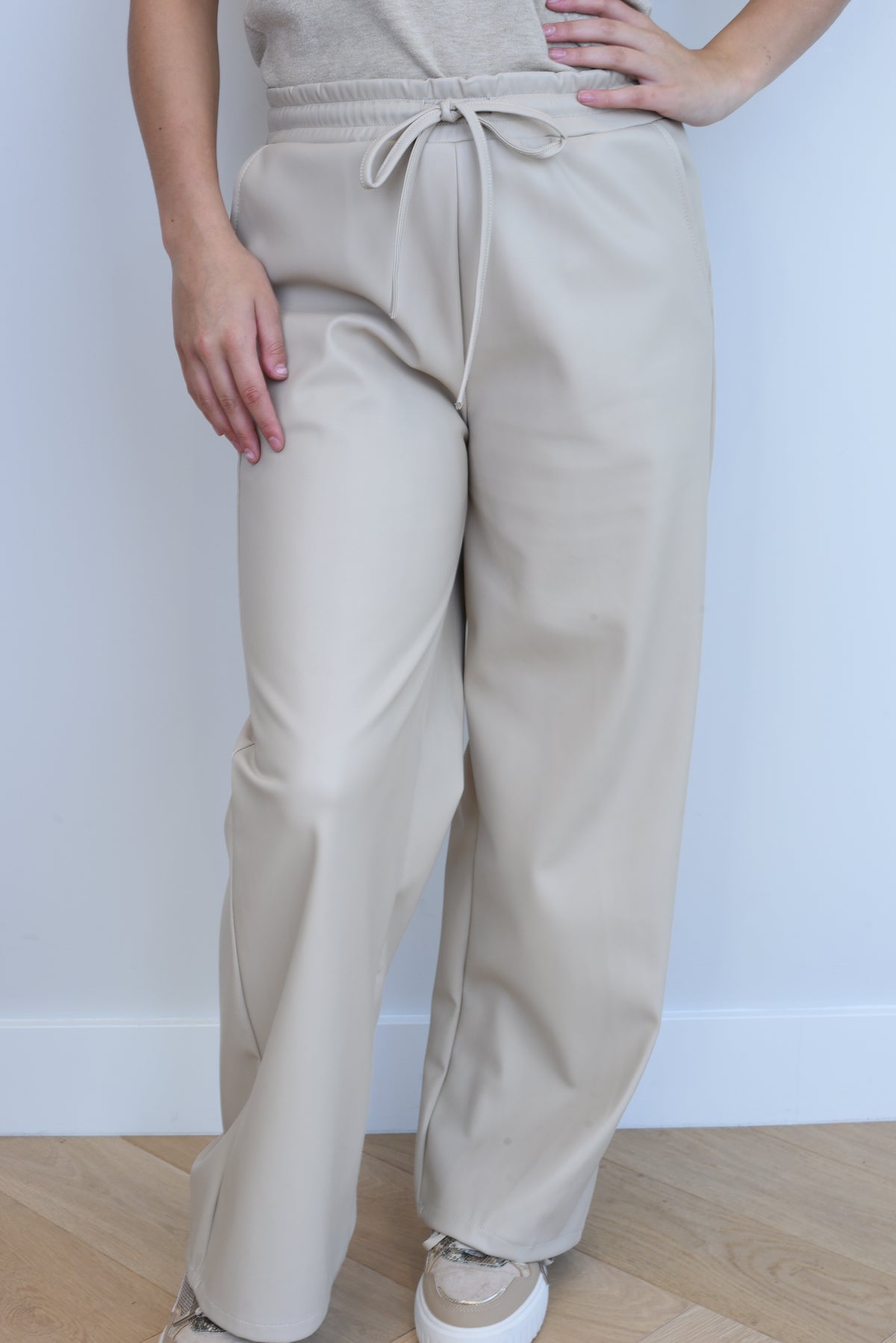 Bente lederlook broek in 3 kleuren