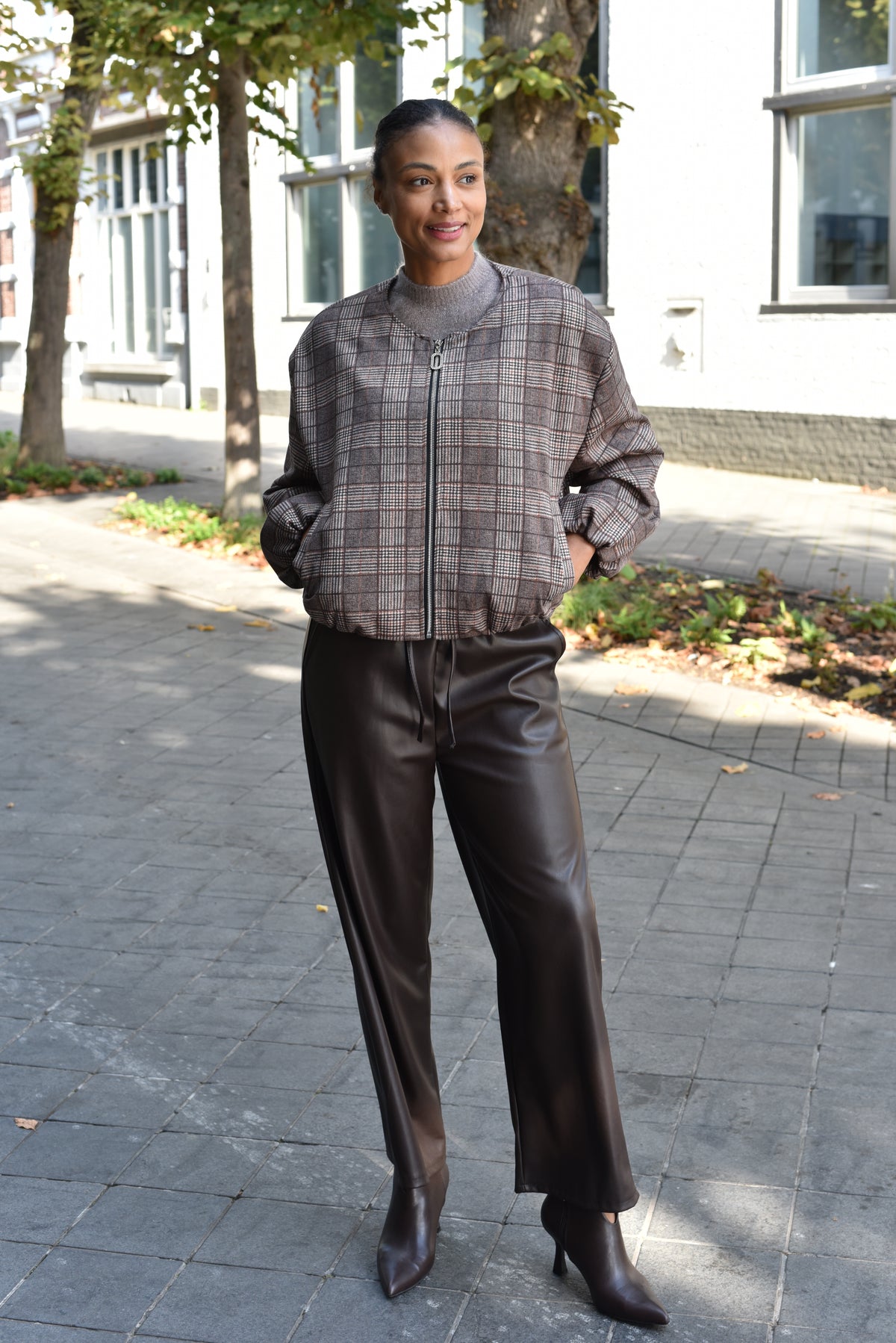 Bente lederlook broek in 3 kleuren