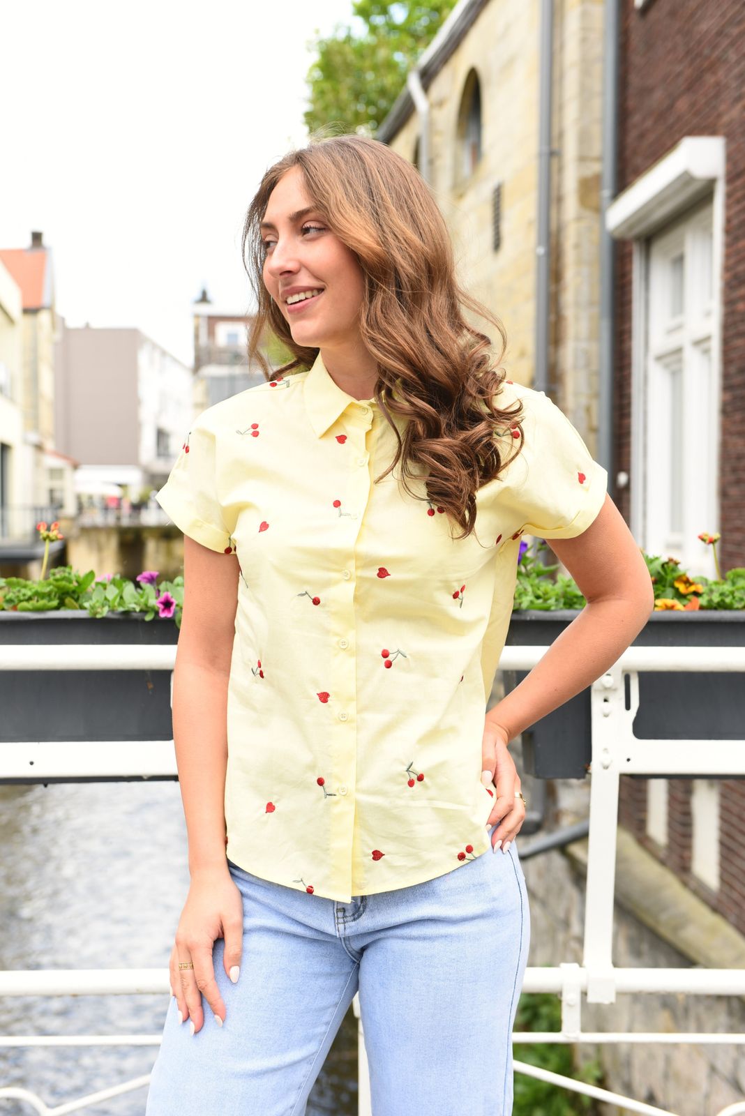Mon Cheri Blouse in 3 kleuren 100% Katoen