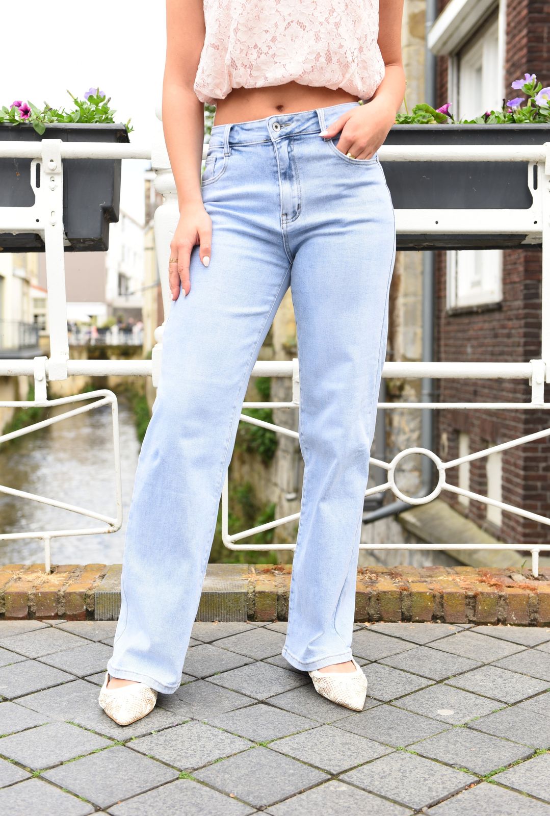 Everyday Dad Fit Wide Leg Jeans in 2 kleuren