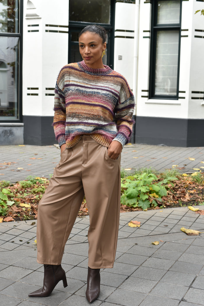 Bonida lederlook broek in 2 kleuren