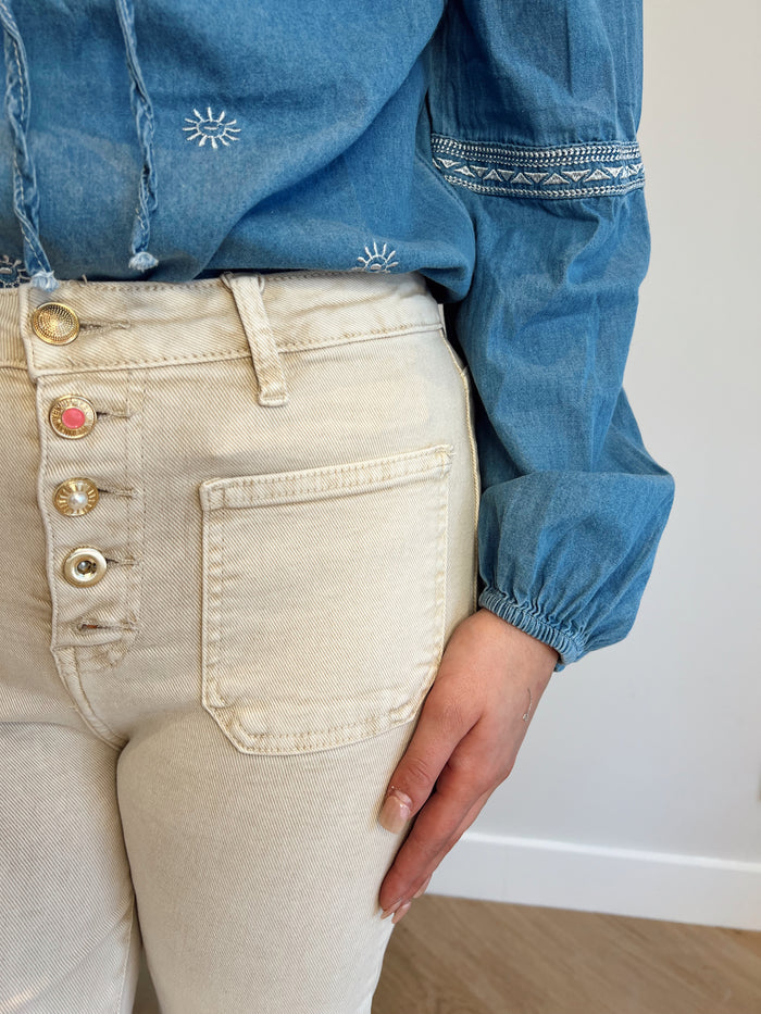Beige jeans