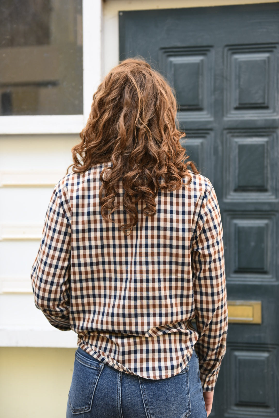 Zavina Plaid Blouse