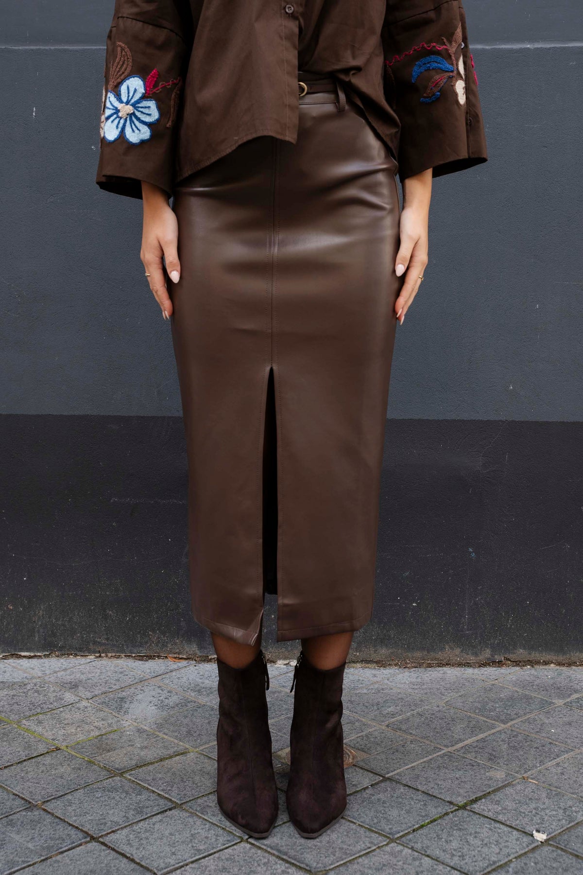 Naia Leather Rok 2 kleuren