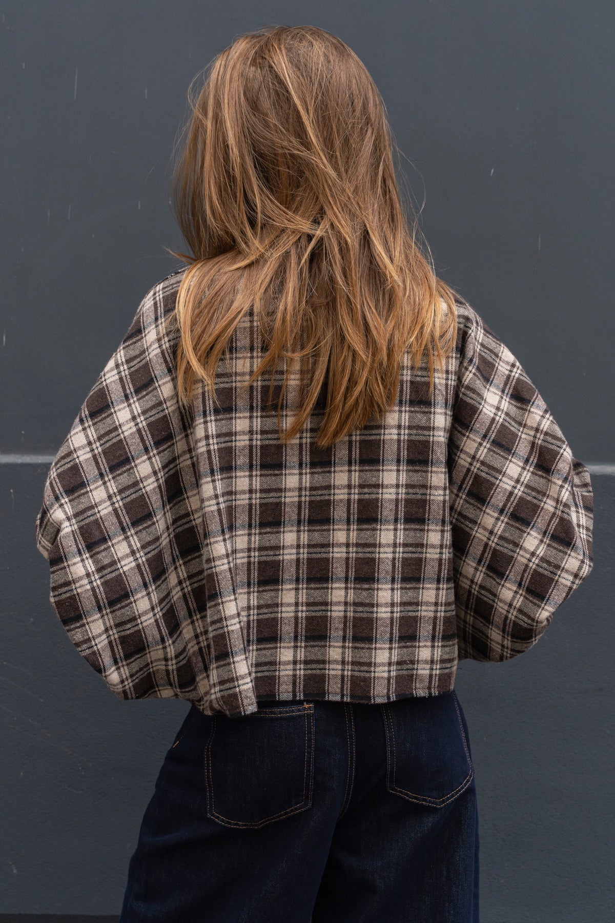 Jady Check Balloon Jacket