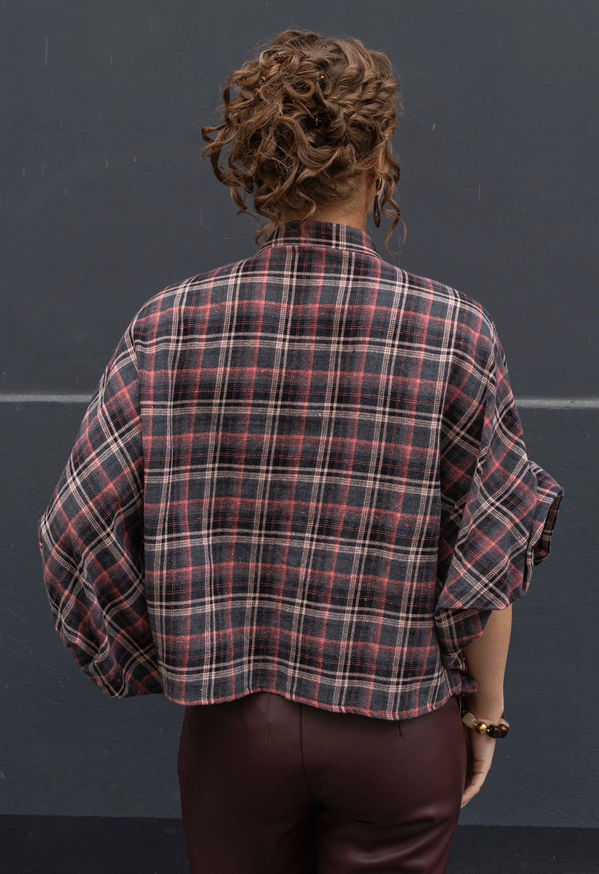 Jady Check Balloon Jacket