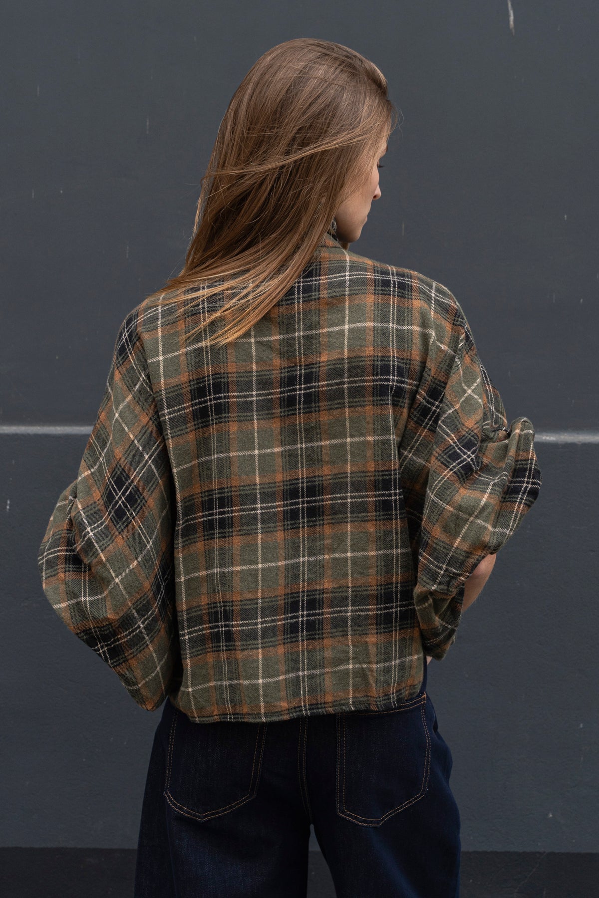 Jady Check Balloon Jacket