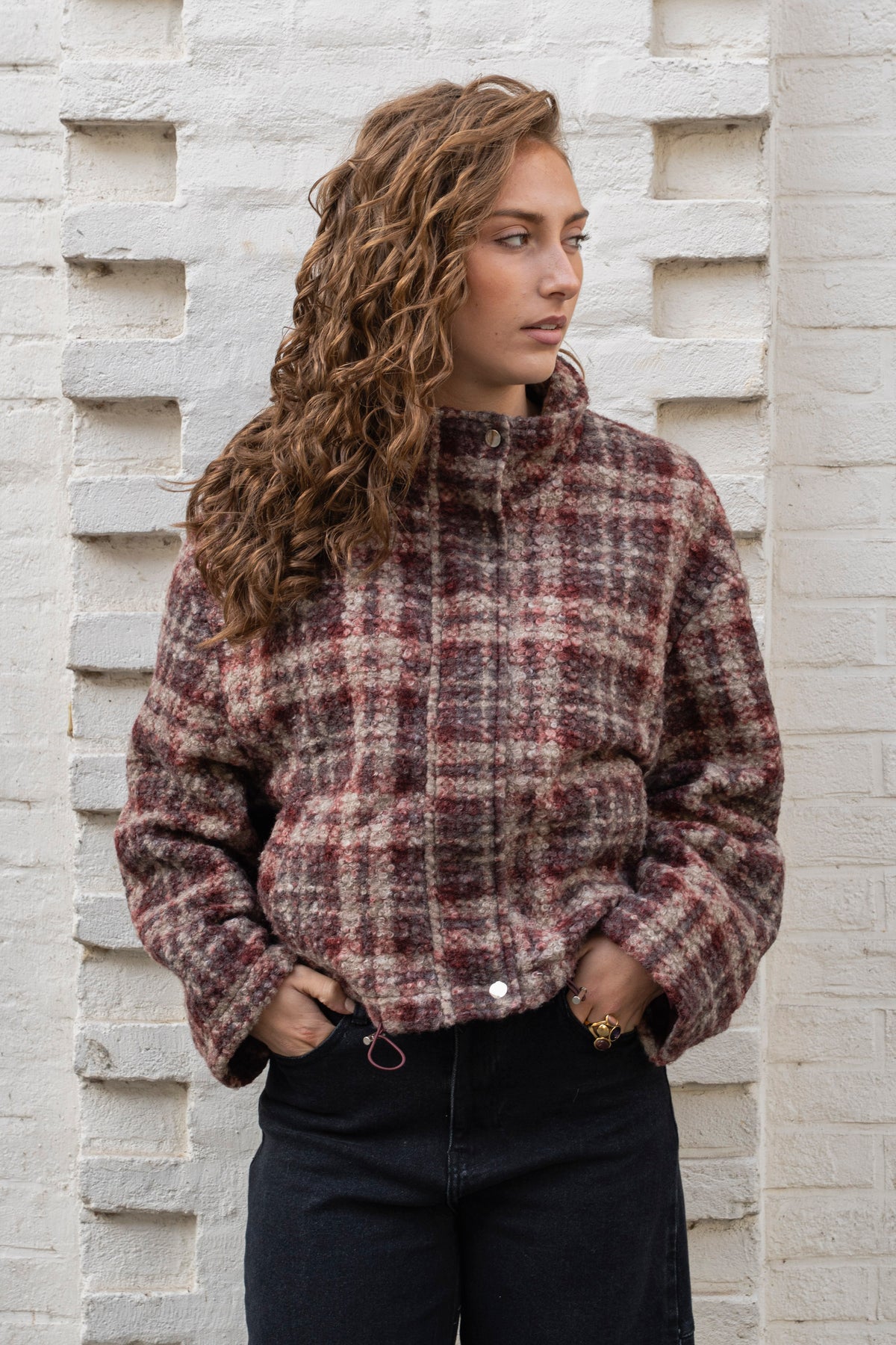 Leticia Teddy Check Jacket