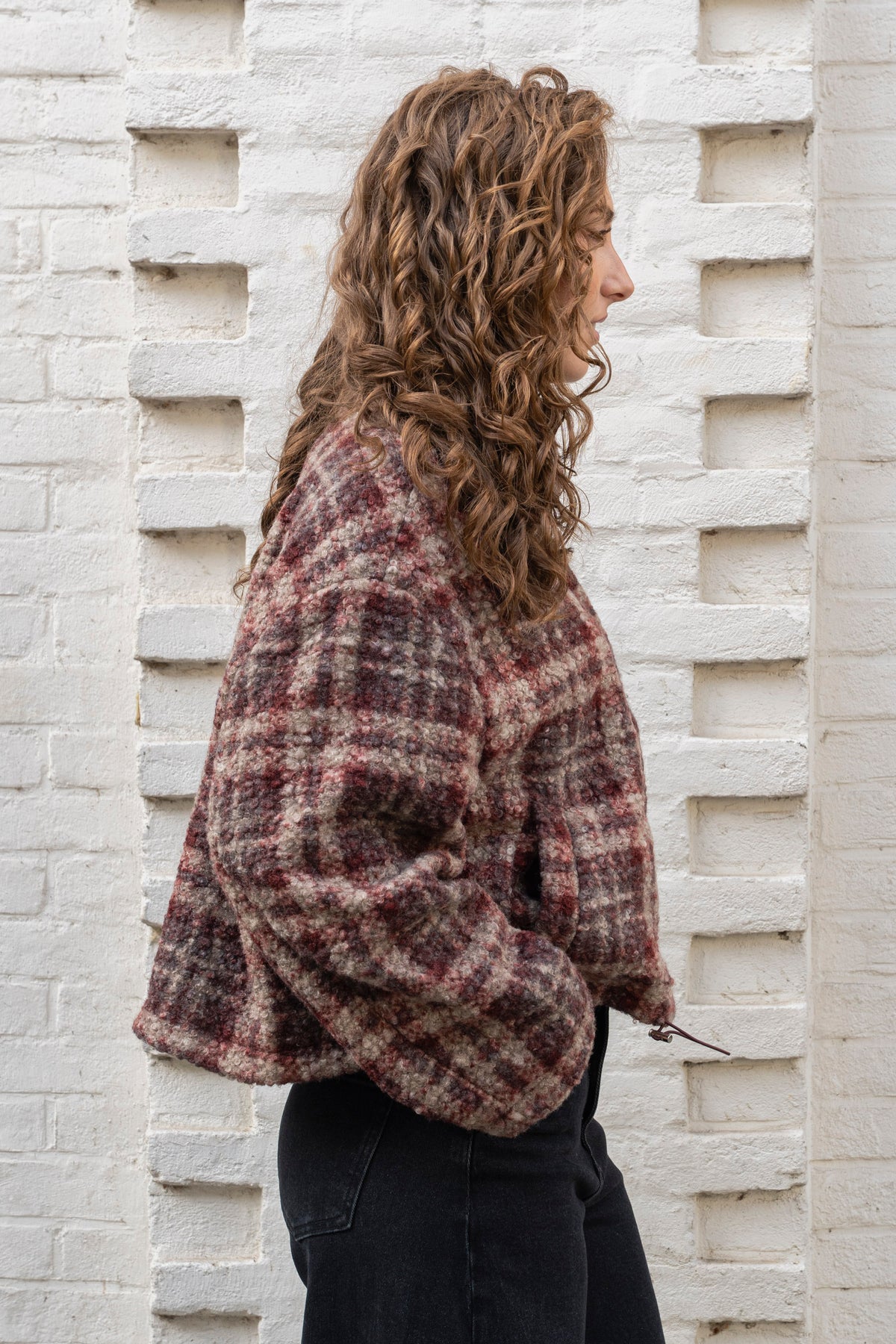 Leticia Teddy Check Jacket