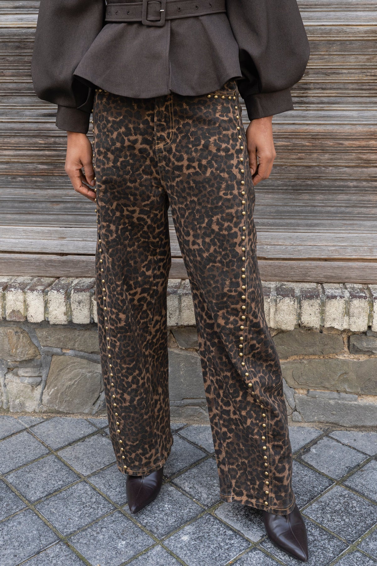 Cocoa Leopard Balloon Jeans