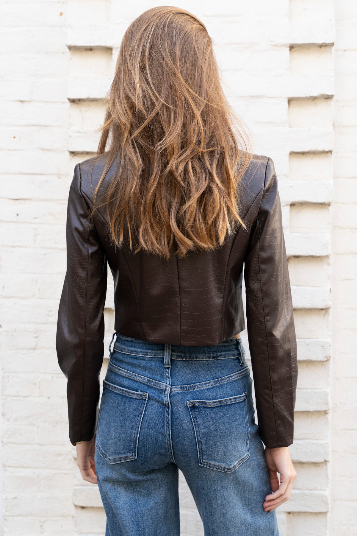 Croc Leather Jacket